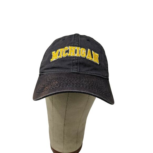 Legacy 92 Michigan Hat Embroidered Spell Out Slideback Cap Black - Picture 1 of 11